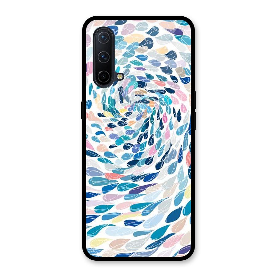 Color Droplets Swirls Glass Back Case for OnePlus Nord CE 5G