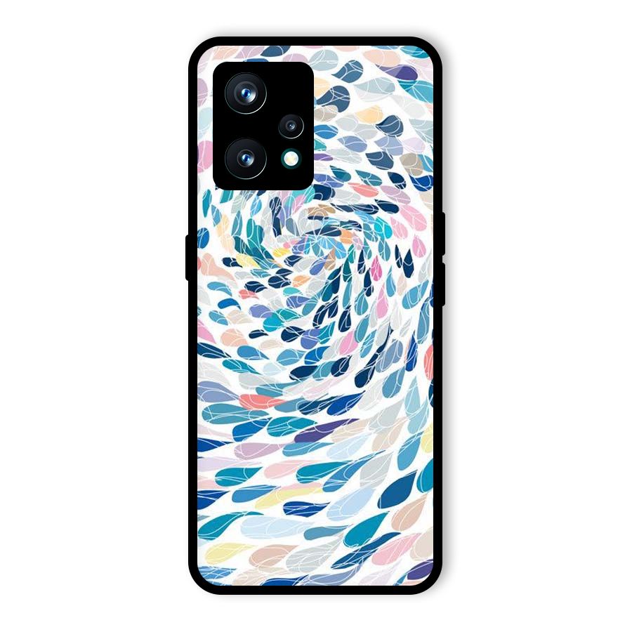 Color Droplets Swirls Glass Back Case for Realme 9 Pro Plus 5G