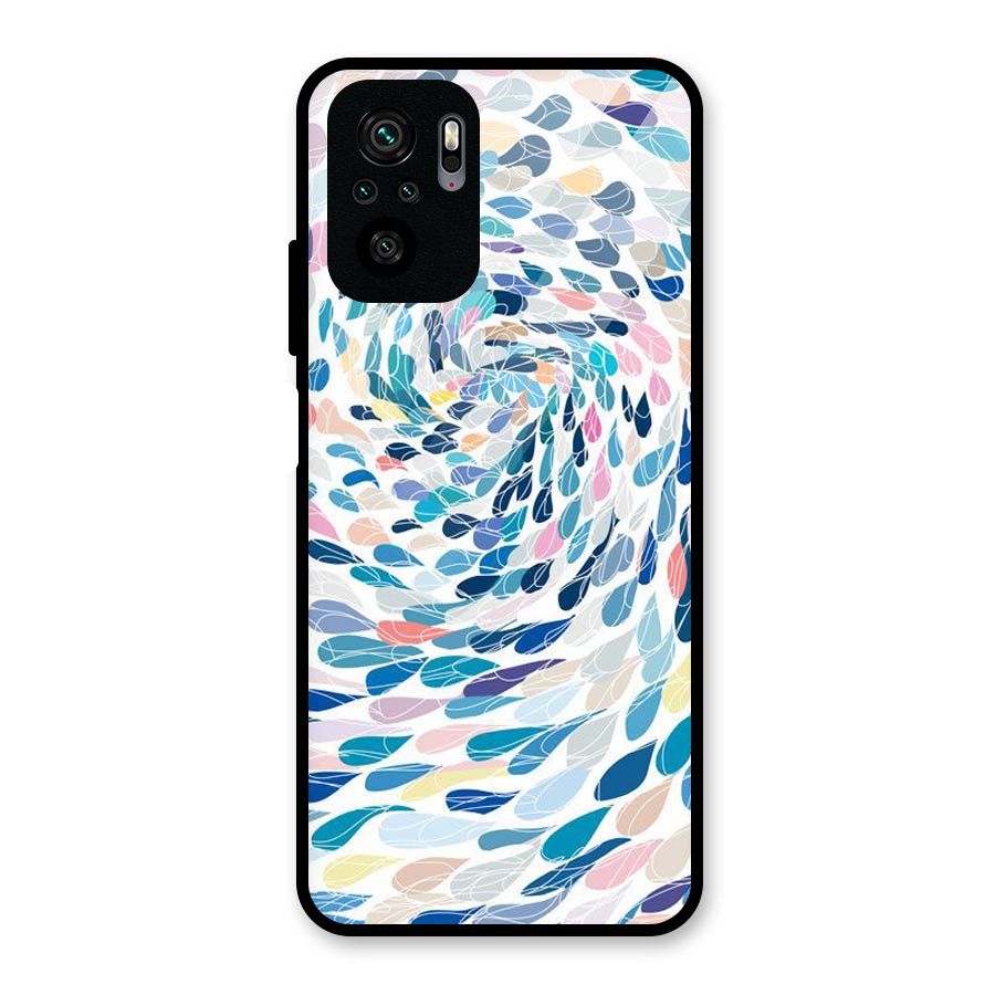 Color Droplets Swirls Glass Back Case for Redmi Note 10S