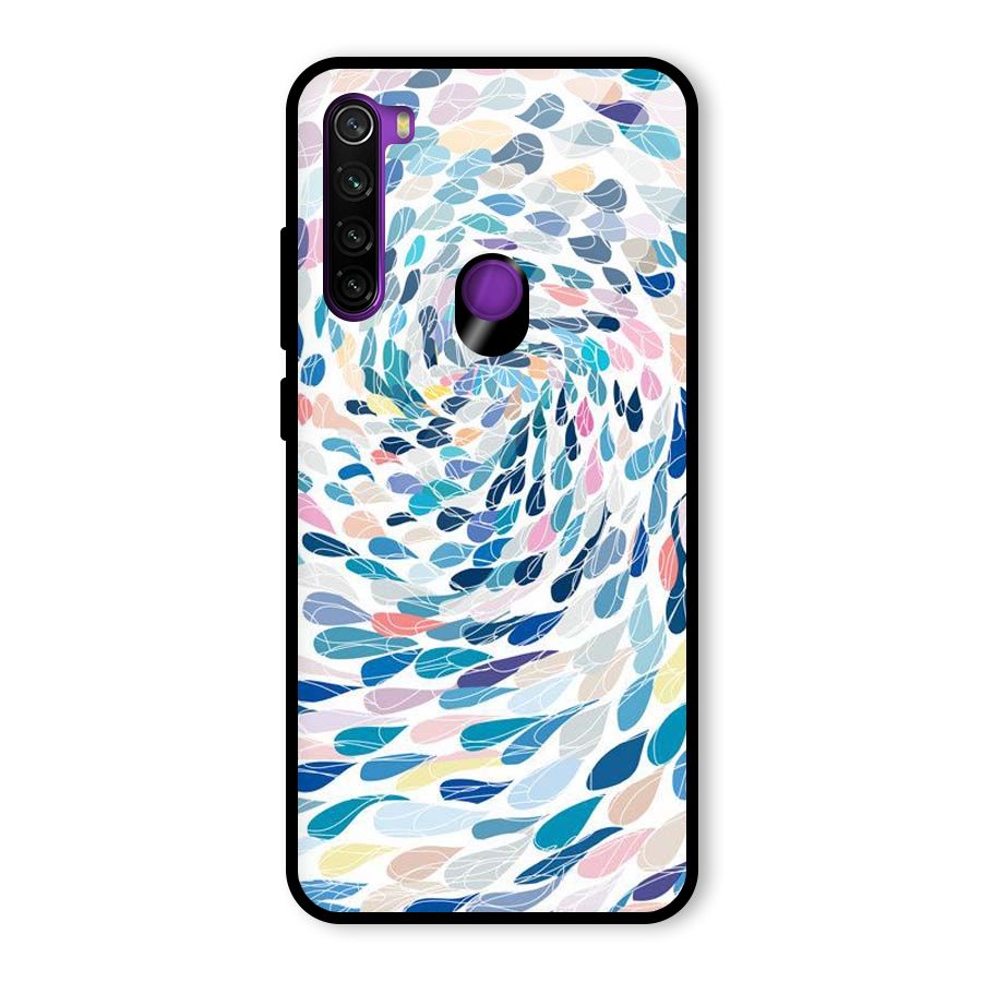 Color Droplets Swirls Glass Back Case for Redmi Note 8