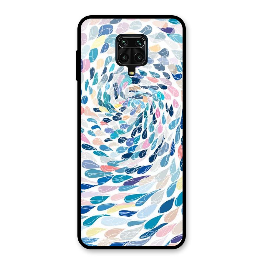 Color Droplets Swirls Glass Back Case for Redmi Note 9 Pro Max