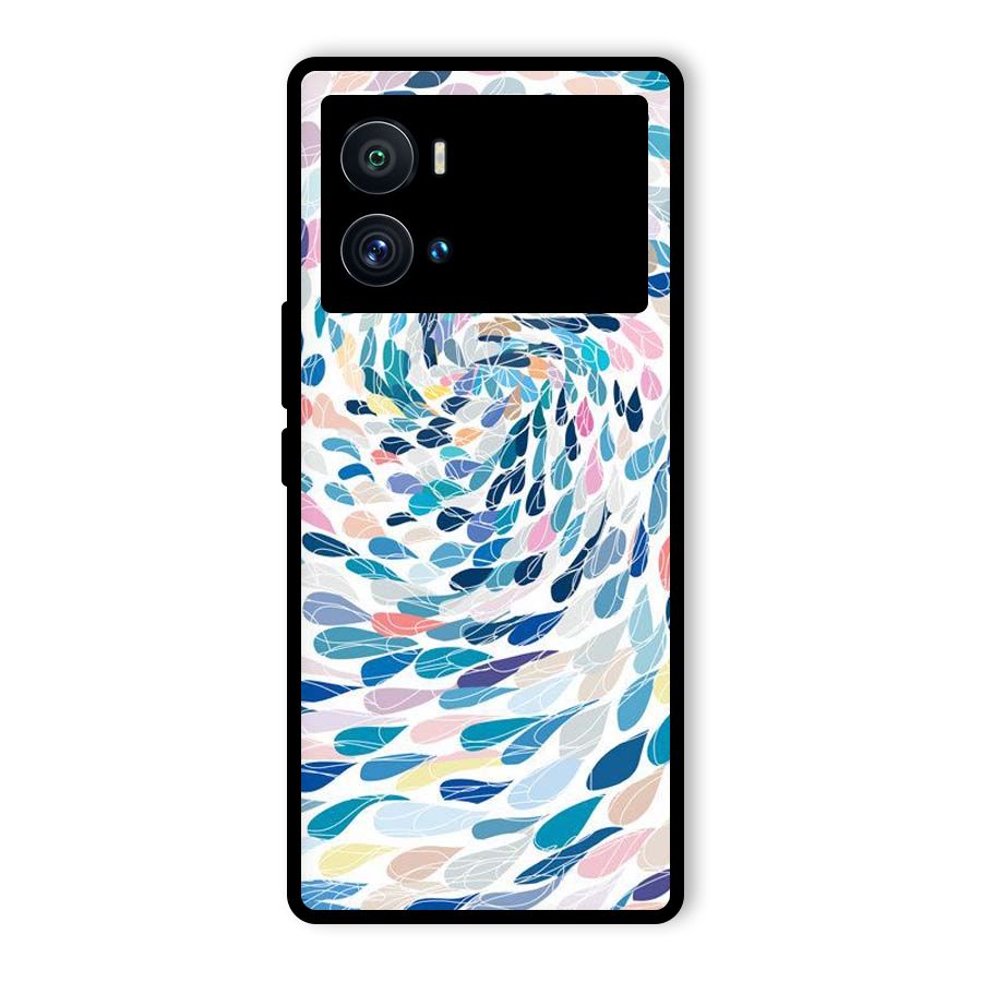Color Droplets Swirls Glass Back Case for Vivo iQOO 9 Pro