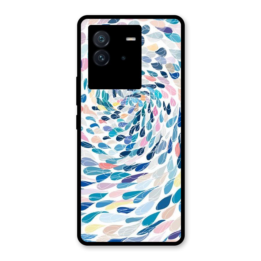 Color Droplets Swirls Glass Back Case for Vivo iQOO Neo 6 5G