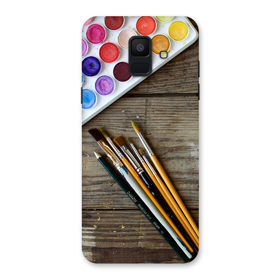 Color Palette and Brush Back Case for Galaxy A6 (2018)