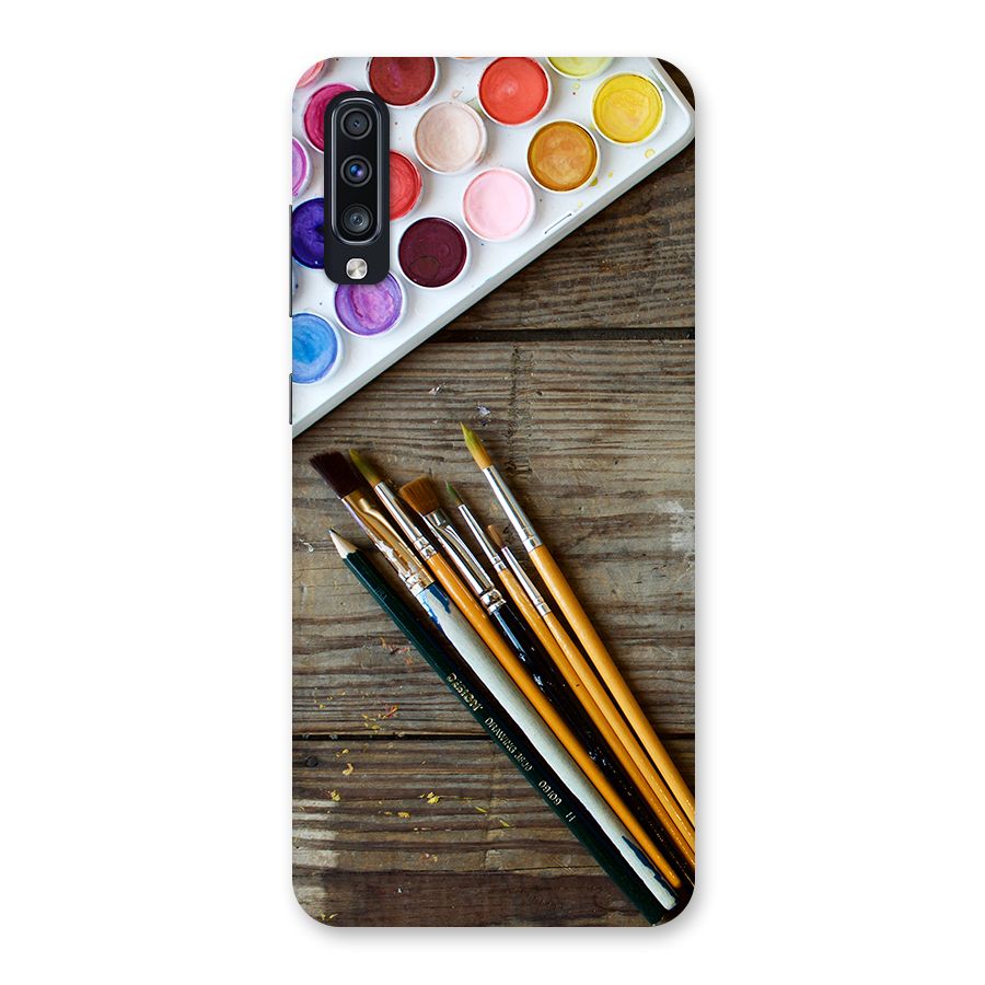Color Palette and Brush Back Case for Galaxy A70