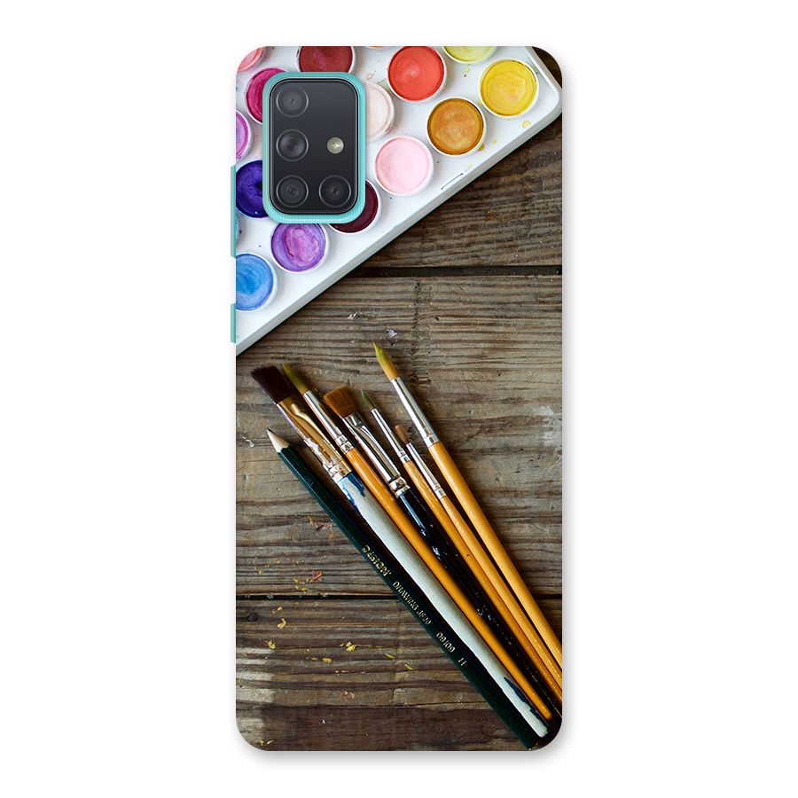 Color Palette and Brush Back Case for Galaxy A71