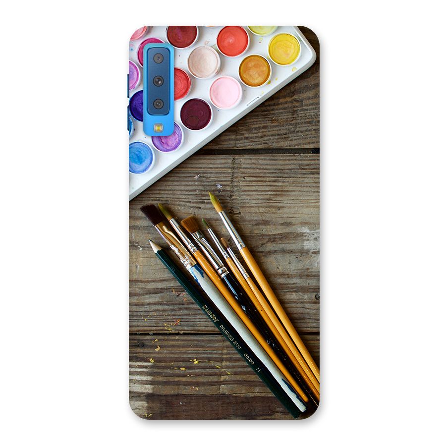 Color Palette and Brush Back Case for Galaxy A7 (2018)