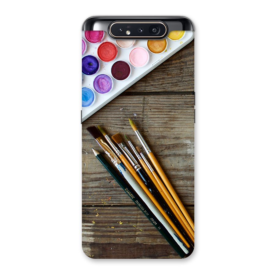 Color Palette and Brush Back Case for Galaxy A80