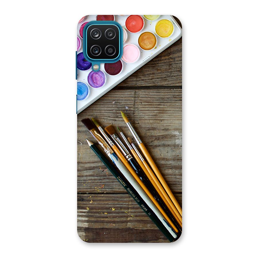 Color Palette and Brush Back Case for Galaxy F12