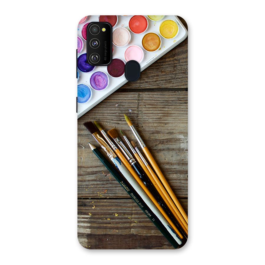 Color Palette and Brush Back Case for Galaxy M21