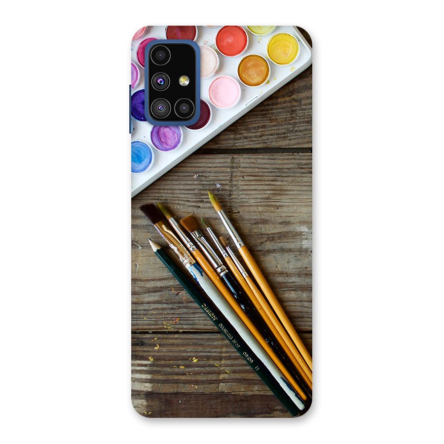 Color Palette and Brush Back Case for Galaxy M51
