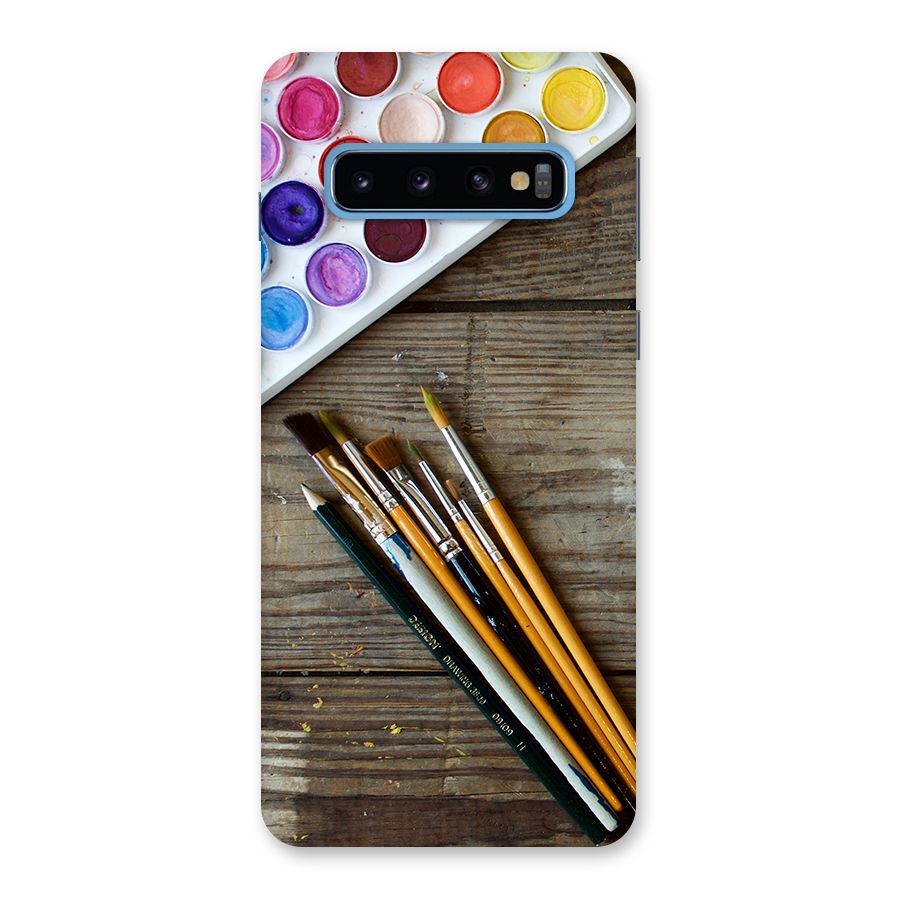Color Palette and Brush Back Case for Galaxy S10