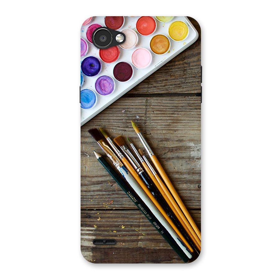 Color Palette and Brush Back Case for LG Q6
