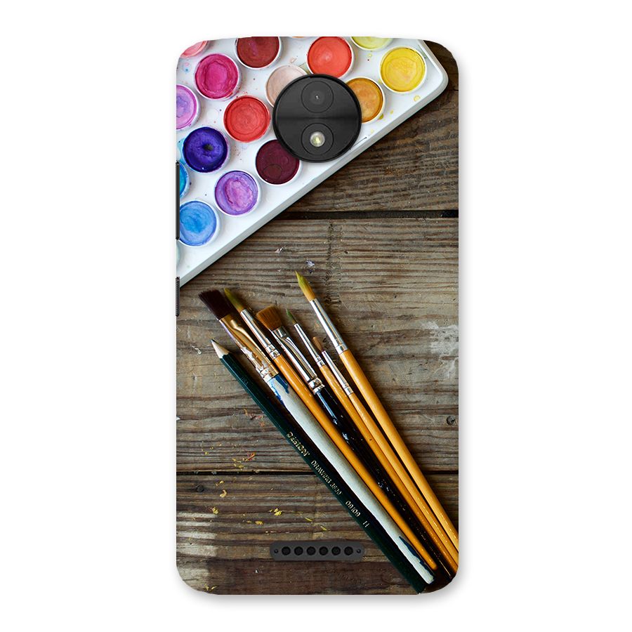 Color Palette and Brush Back Case for Moto C