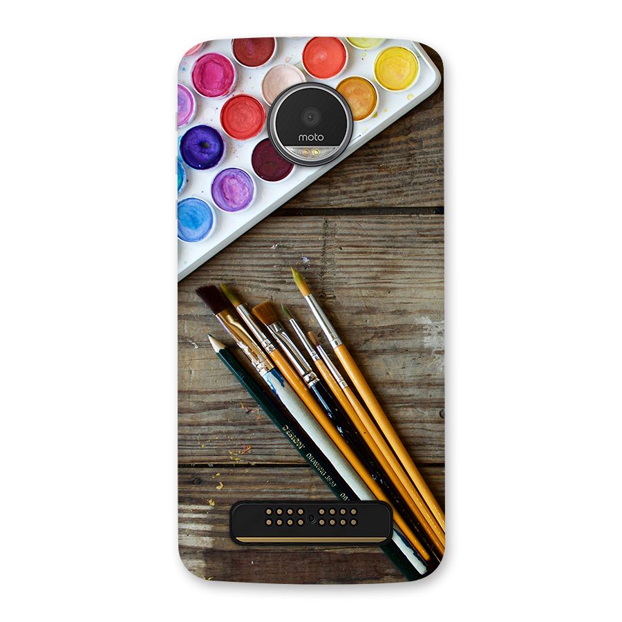 Color Palette and Brush Back Case for Moto Z Play