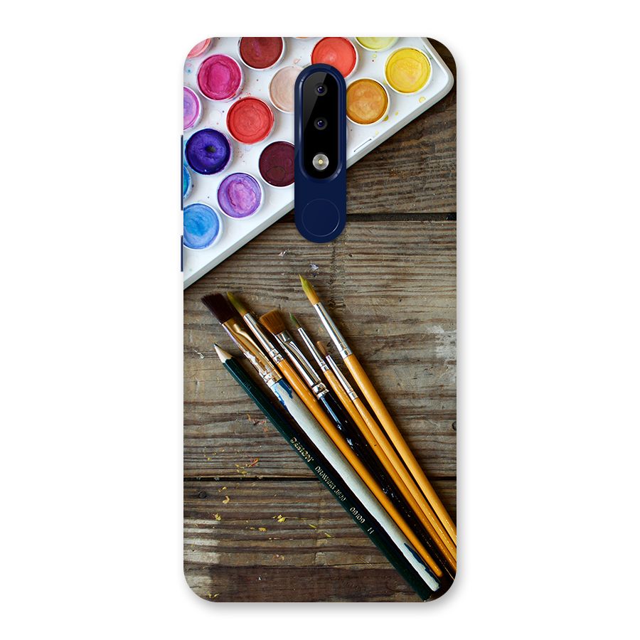 Color Palette and Brush Back Case for Nokia 5.1 Plus