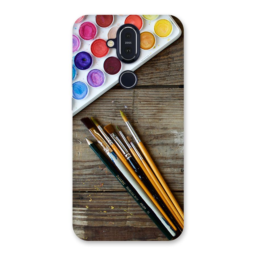 Color Palette and Brush Back Case for Nokia 8.1