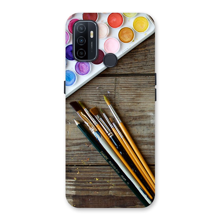 Color Palette and Brush Back Case for Oppo A32