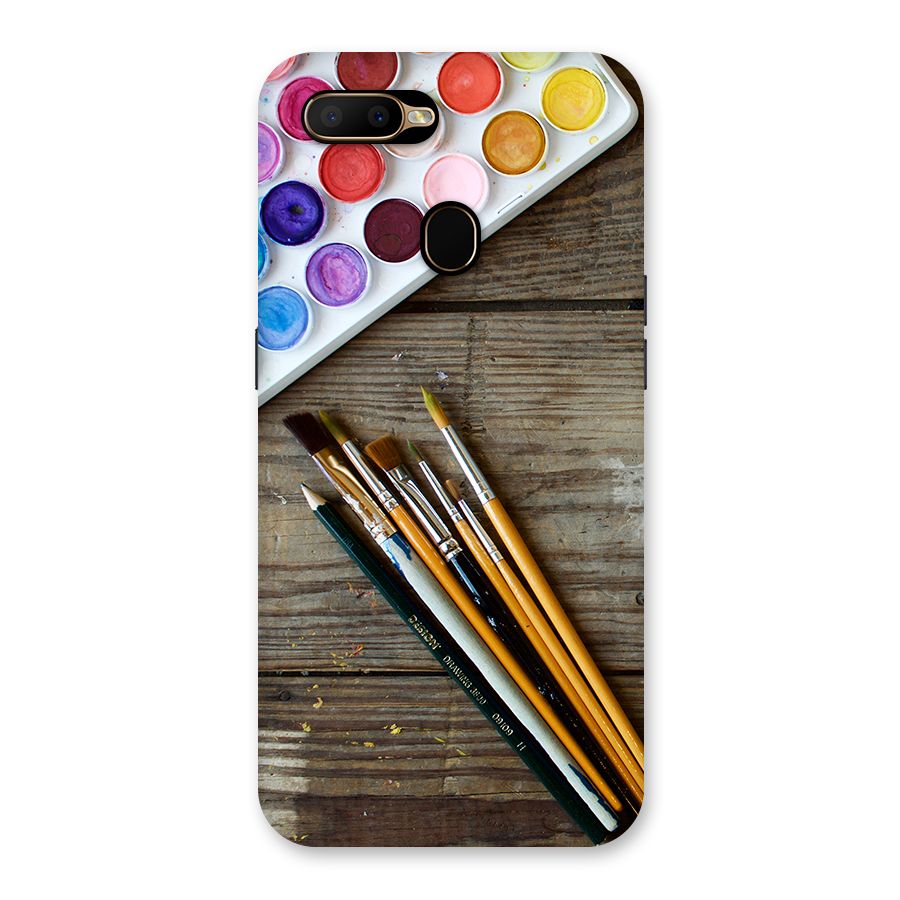 Color Palette and Brush Back Case for Oppo A5s
