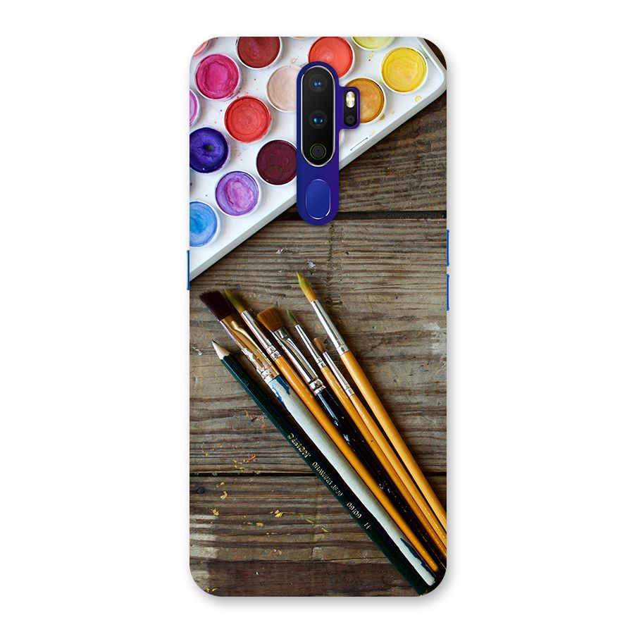 Color Palette and Brush Back Case for Oppo A9 (2020)