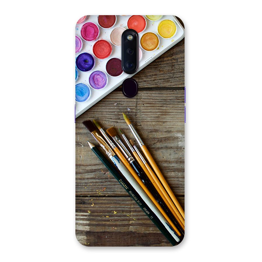 Color Palette and Brush Back Case for Oppo F11 Pro