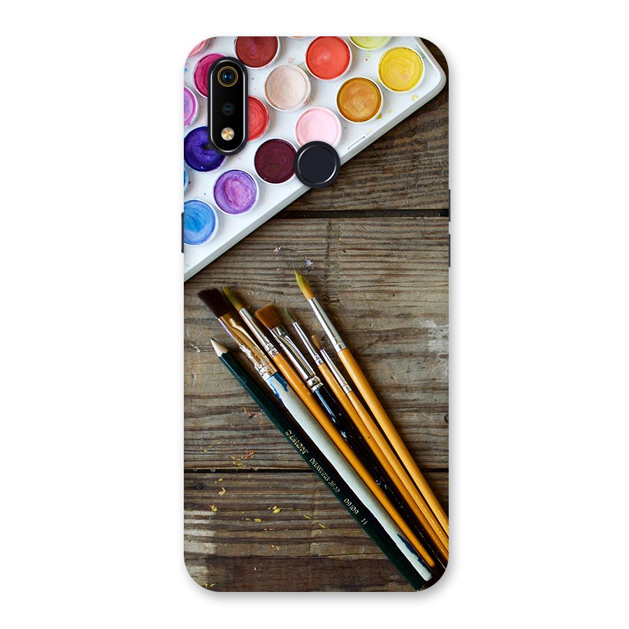 Color Palette and Brush Back Case for Realme 3i