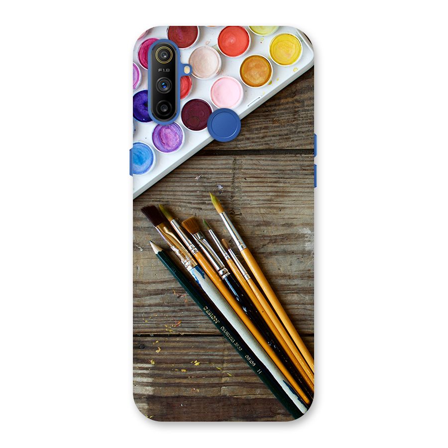 Color Palette and Brush Back Case for Realme Narzo 10A