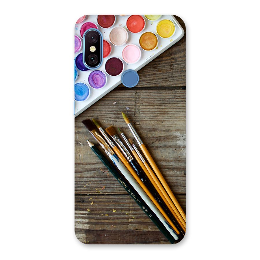 Color Palette and Brush Back Case for Redmi Note 6 Pro