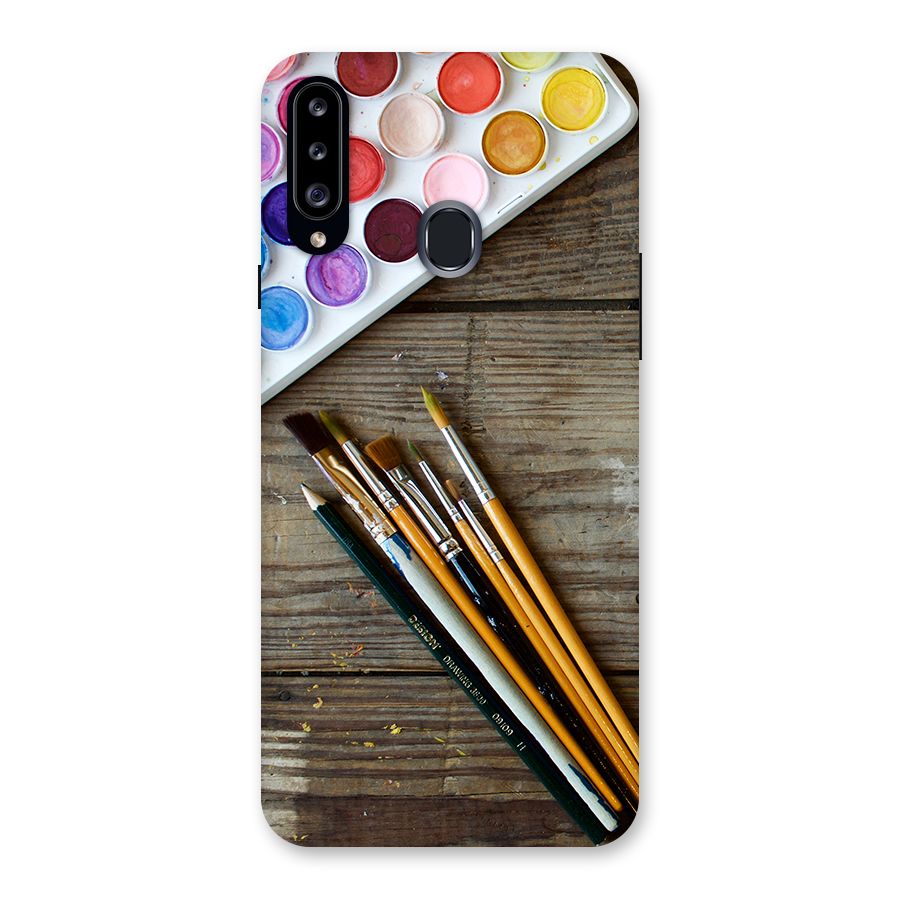 Color Palette and Brush Back Case for Samsung Galaxy A20s