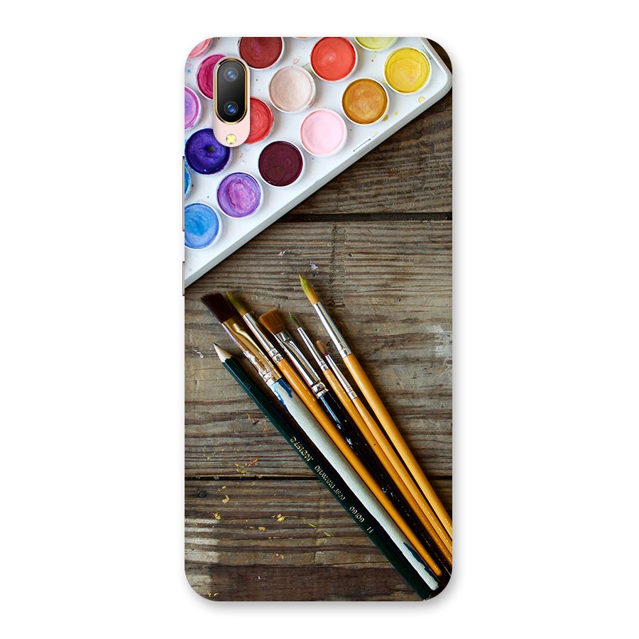 Color Palette and Brush Back Case for Vivo V11 Pro