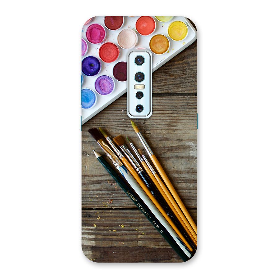 Color Palette and Brush Back Case for Vivo V17 Pro