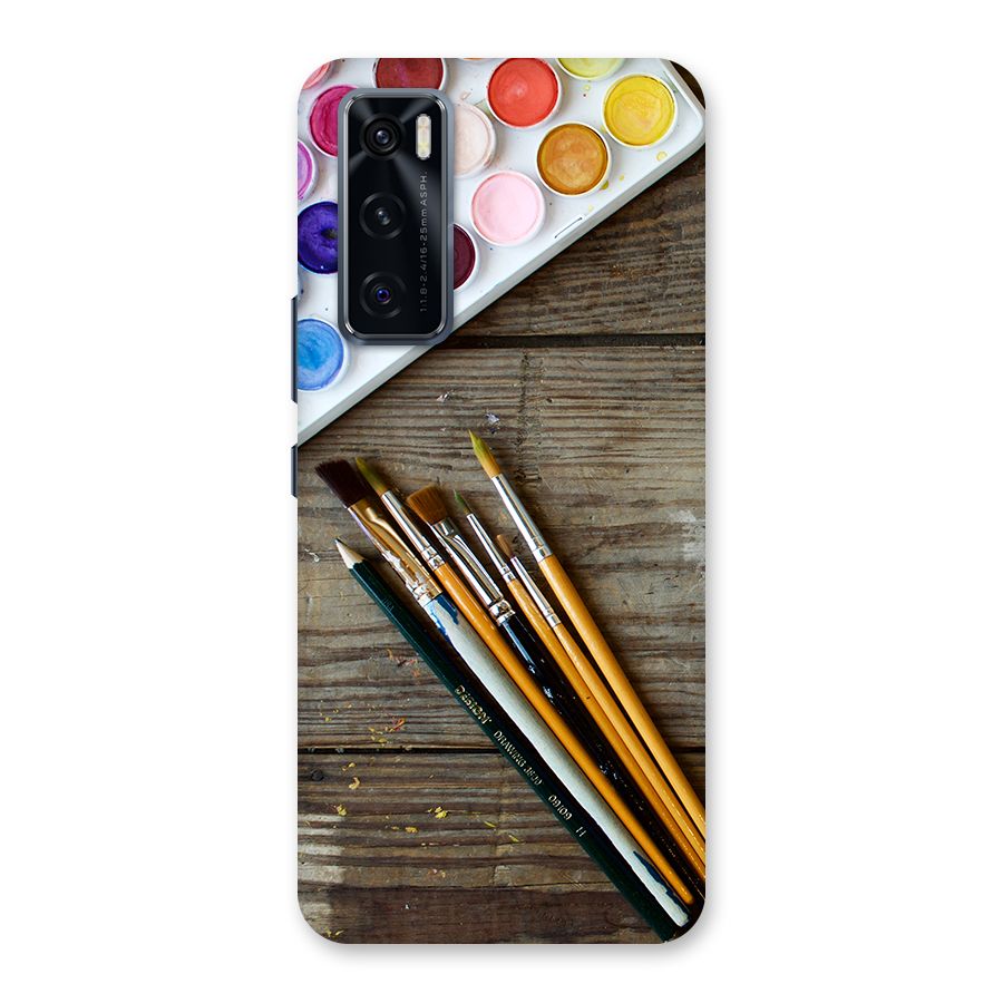 Color Palette and Brush Back Case for Vivo V20 SE