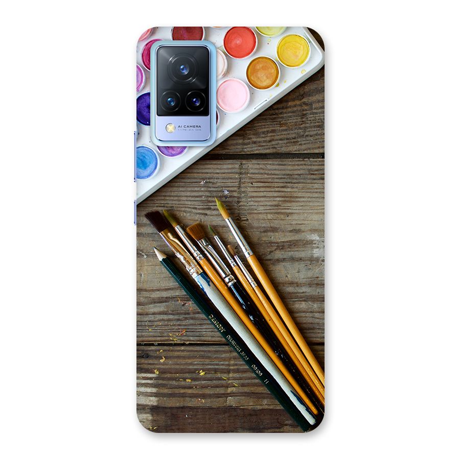 Color Palette and Brush Back Case for Vivo V21 5G