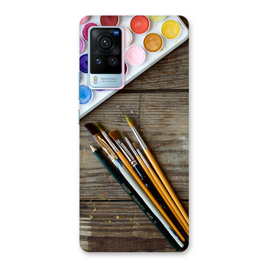 Color Palette and Brush Back Case for Vivo X60 Pro
