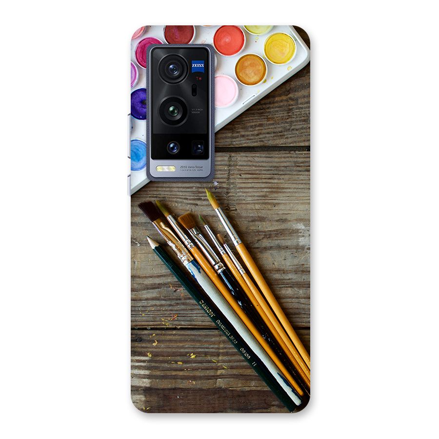 Color Palette and Brush Back Case for Vivo X60 Pro Plus