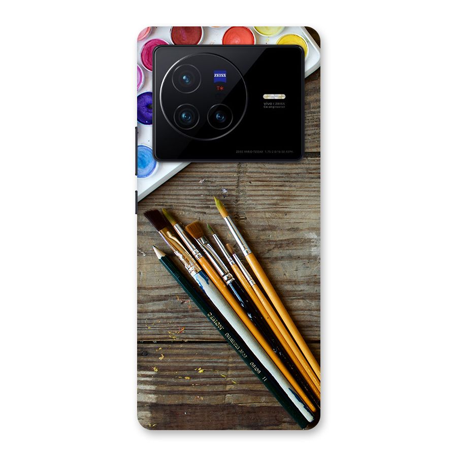 Color Palette and Brush Back Case for Vivo X80