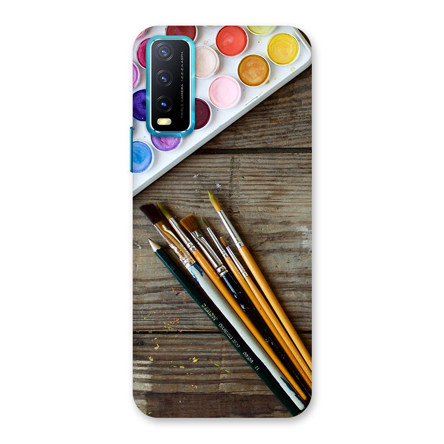 Color Palette and Brush Back Case for Vivo Y20