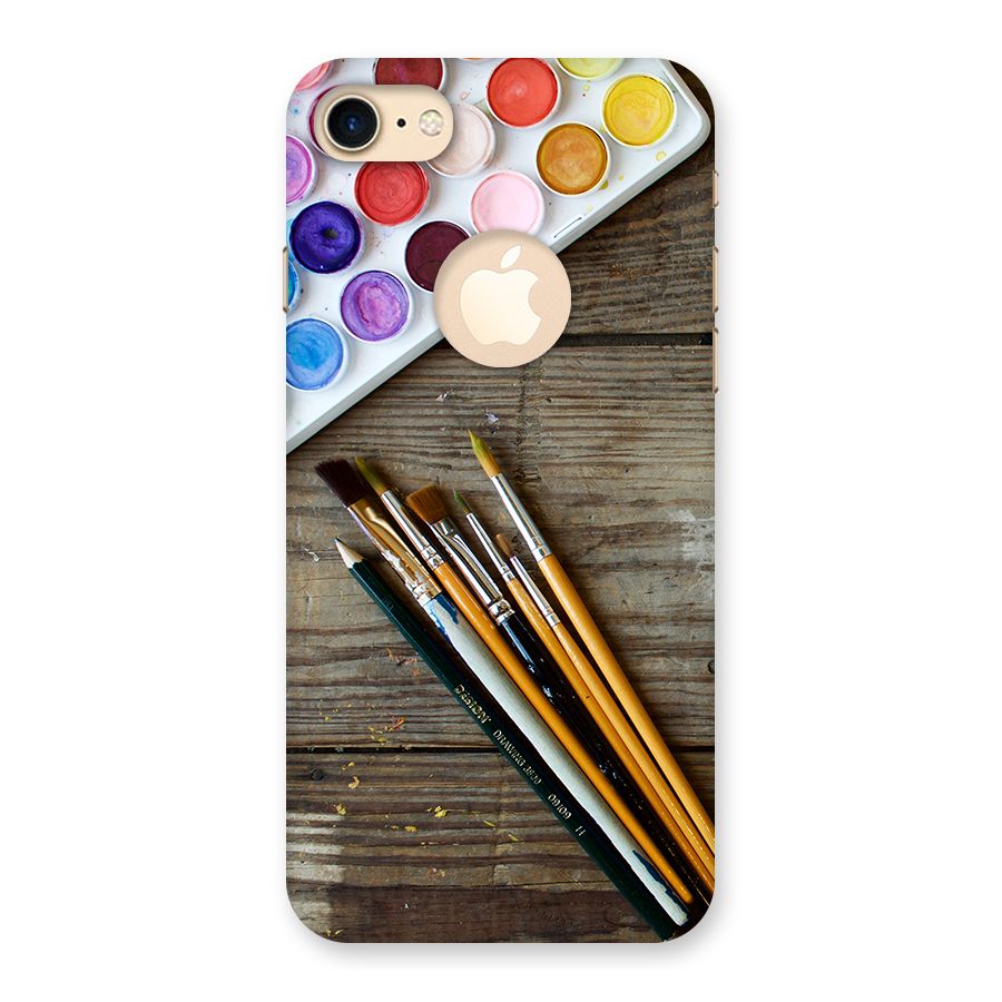 Color Palette and Brush Back Case for iPhone 7 Logo Cut