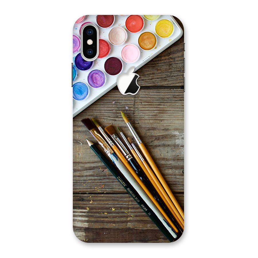 Color Palette and Brush Back Case for iPhone XS Max Apple Cut