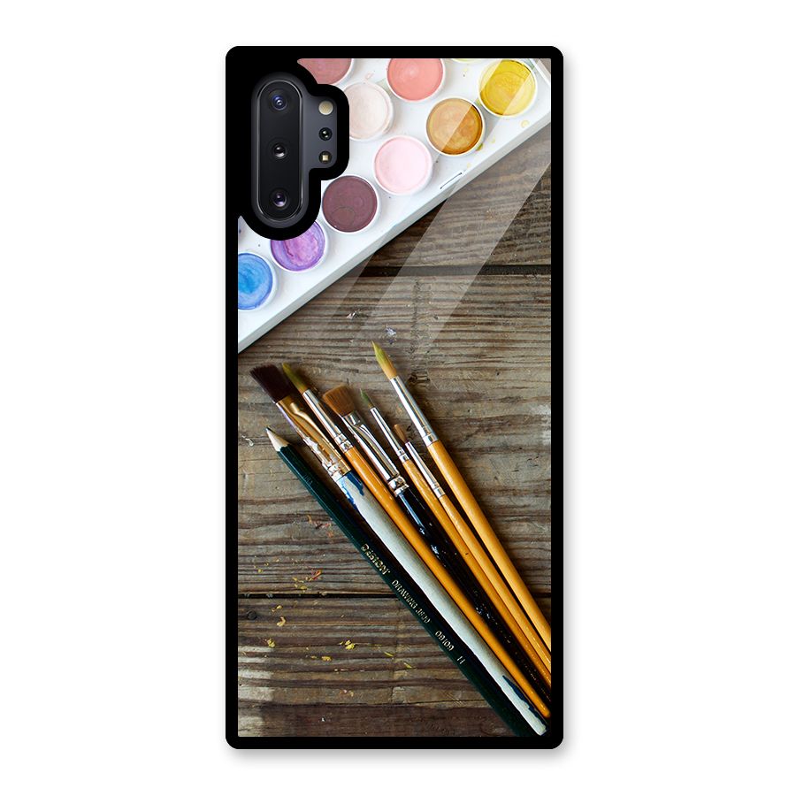 Color Palette and Brush Glass Back Case for Galaxy Note 10 Plus