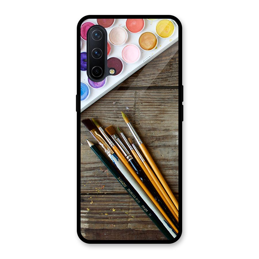 Color Palette and Brush Glass Back Case for OnePlus Nord CE 5G