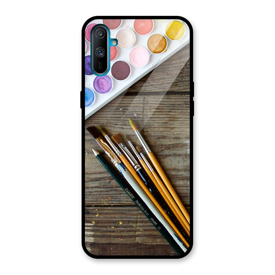 Color Palette and Brush Glass Back Case for Realme C3