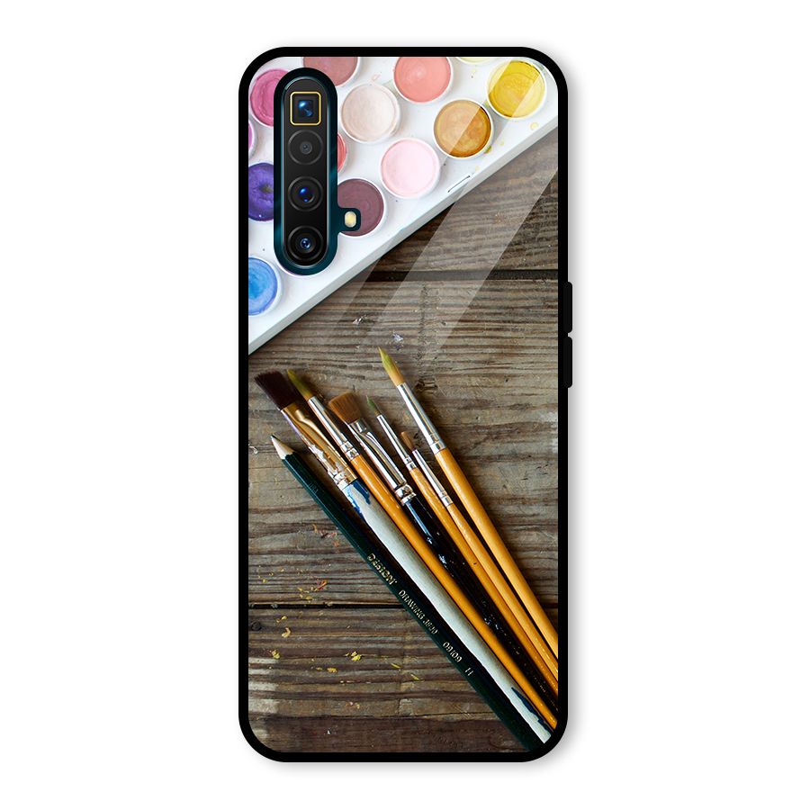 Color Palette and Brush Glass Back Case for Realme X3
