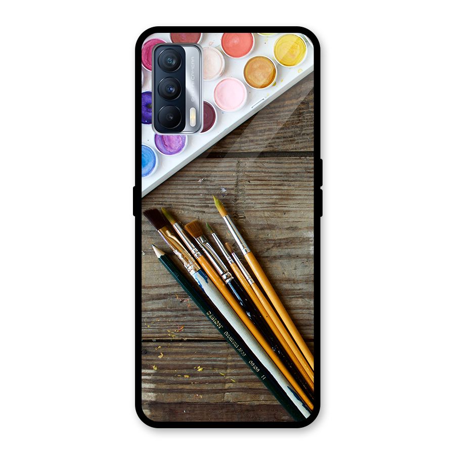 Color Palette and Brush Glass Back Case for Realme X7