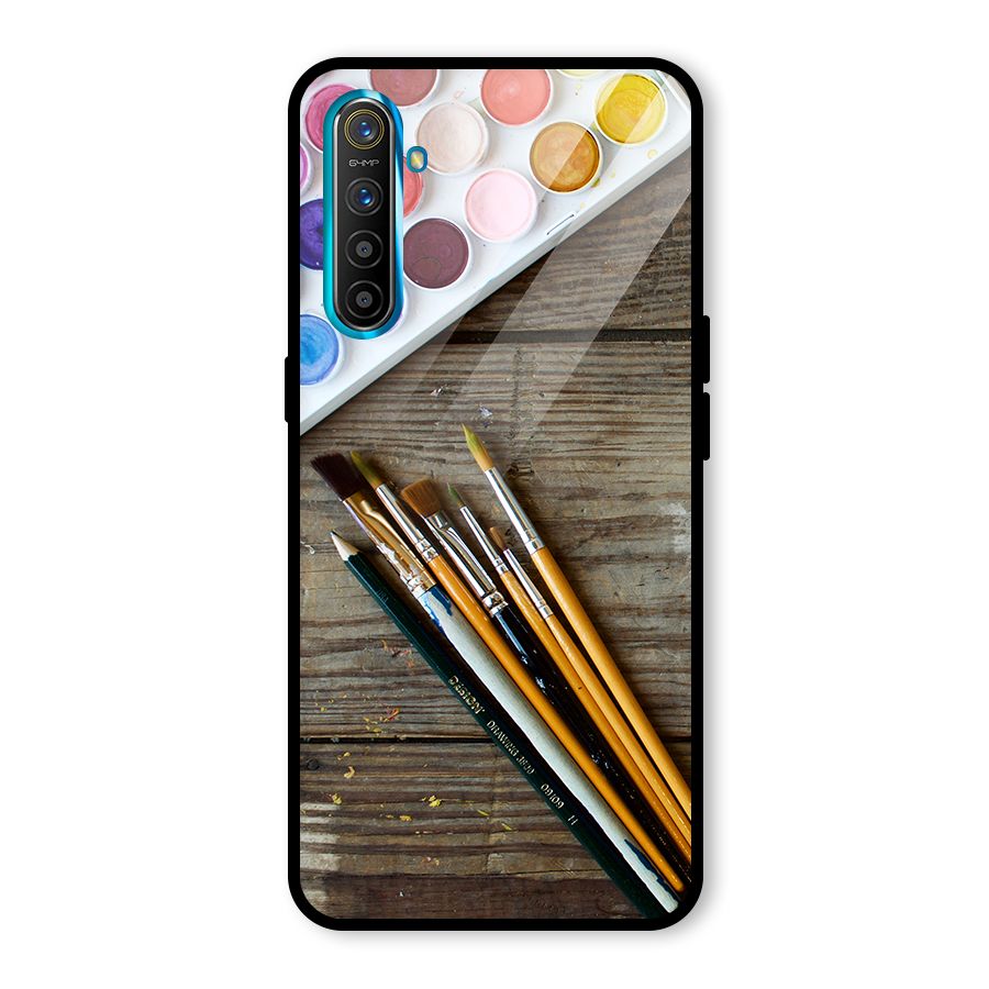 Color Palette and Brush Glass Back Case for Realme XT