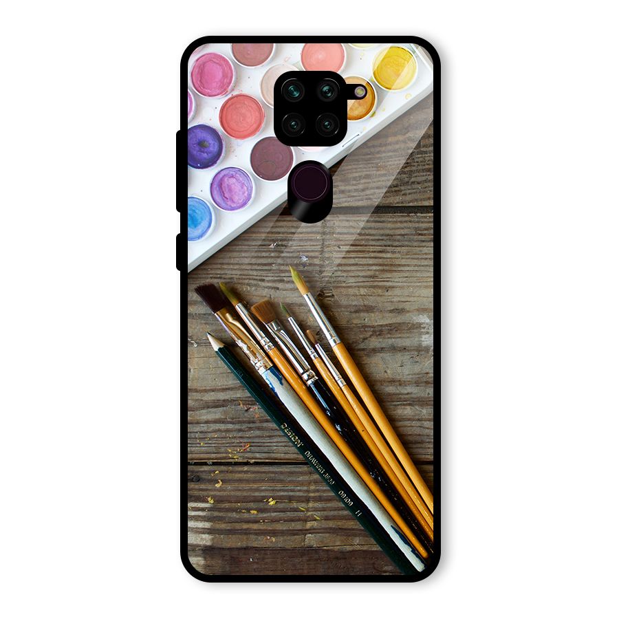 Color Palette and Brush Glass Back Case for Redmi Note 9