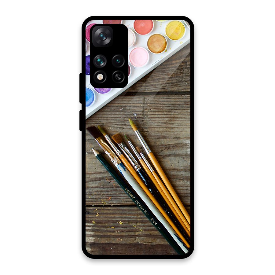 Color Palette and Brush Glass Back Case for Xiaomi 11i 5G