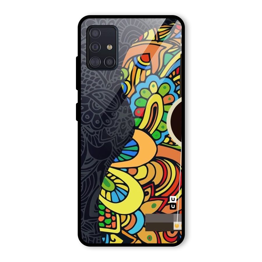 Colored Blocks Glass Back Case for Galaxy A51