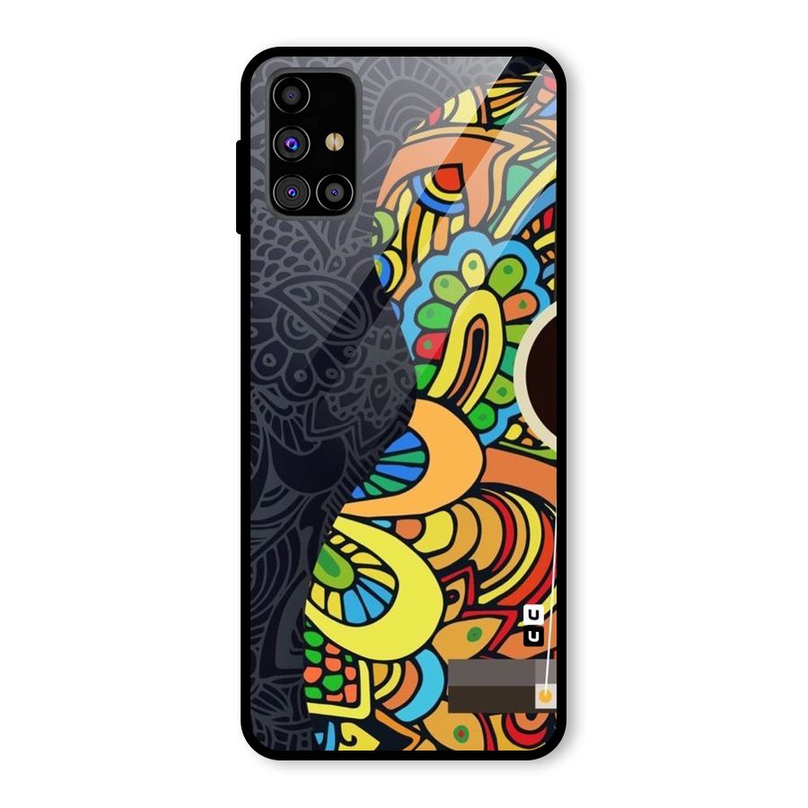 Colored Blocks Glass Back Case for Galaxy M31s