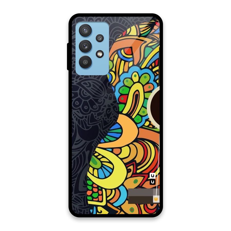 Colored Blocks Glass Back Case for Galaxy M32 5G